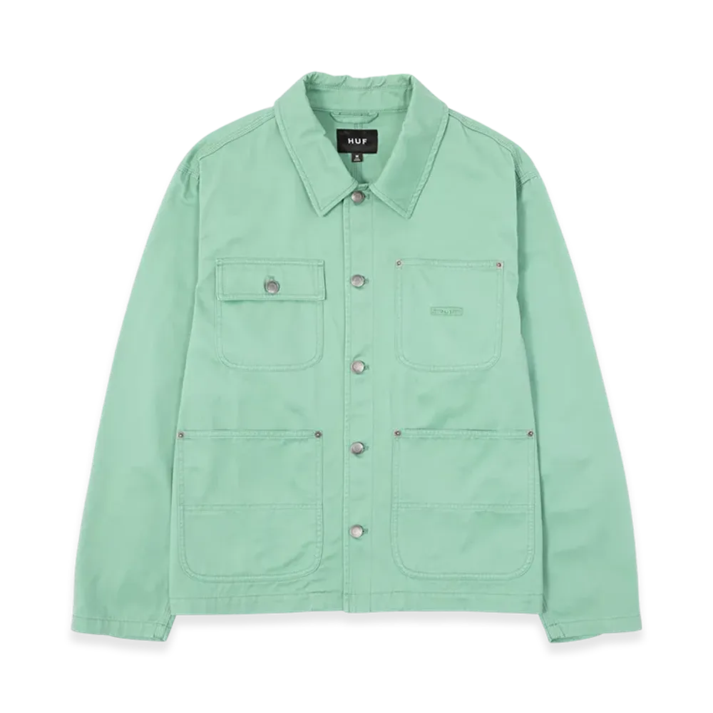 HUF Stretch Logo Chore Shacket "Jade"
