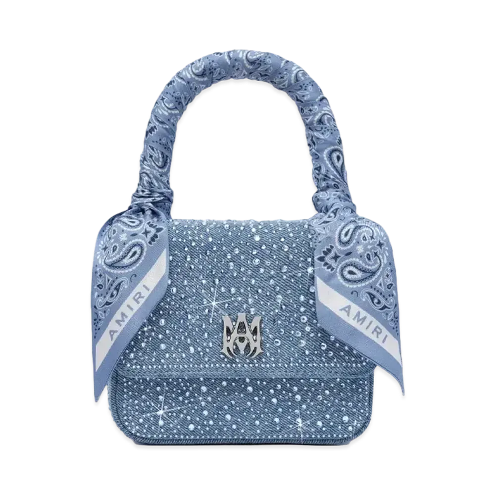 AMIRI Crystal Denim Micro MA Bag "True Blue"