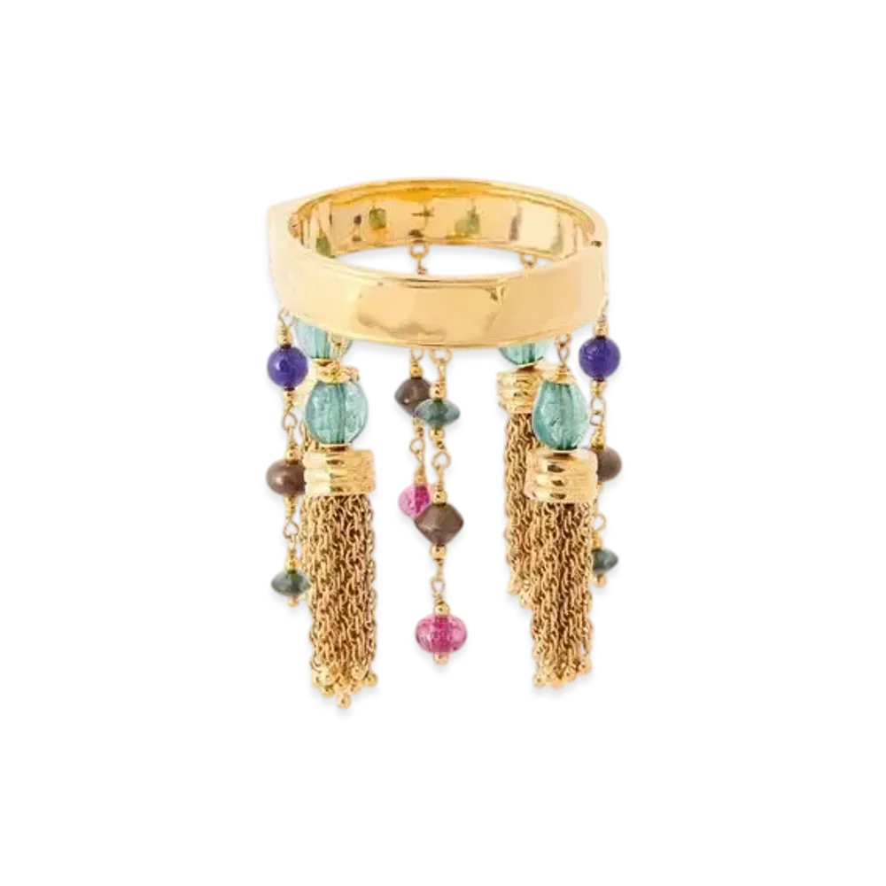 Chloe Pompoms Bracelet "Vintage Gold"