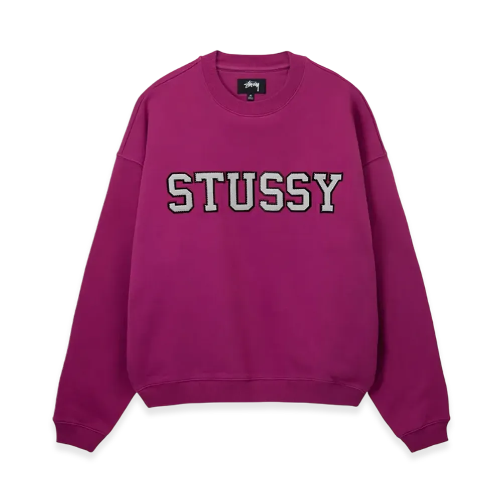 Stussy Relaxed Oversized Crew "Magenta"