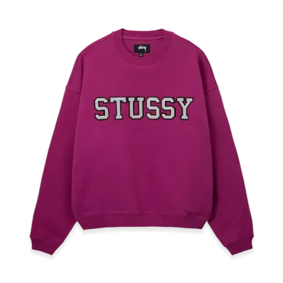 Stussy Relaxed Oversized Crew "Magenta"