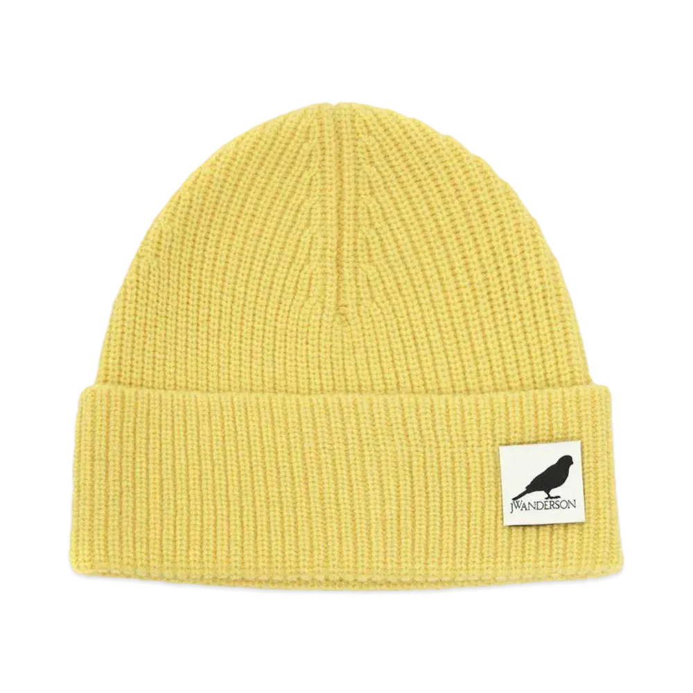 JW ANDERSON Logo Patch Beanie "Yellow"