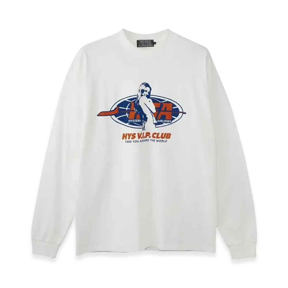 HYSTERIC GLAMOUR Hysteric Airline LS T-Shirt "White"