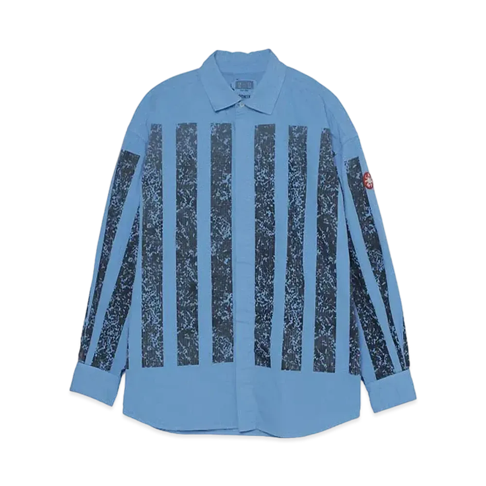 Cav Empt (C.E) NOISE STRIPE FLANNEL BIG SHIRT "Blue"