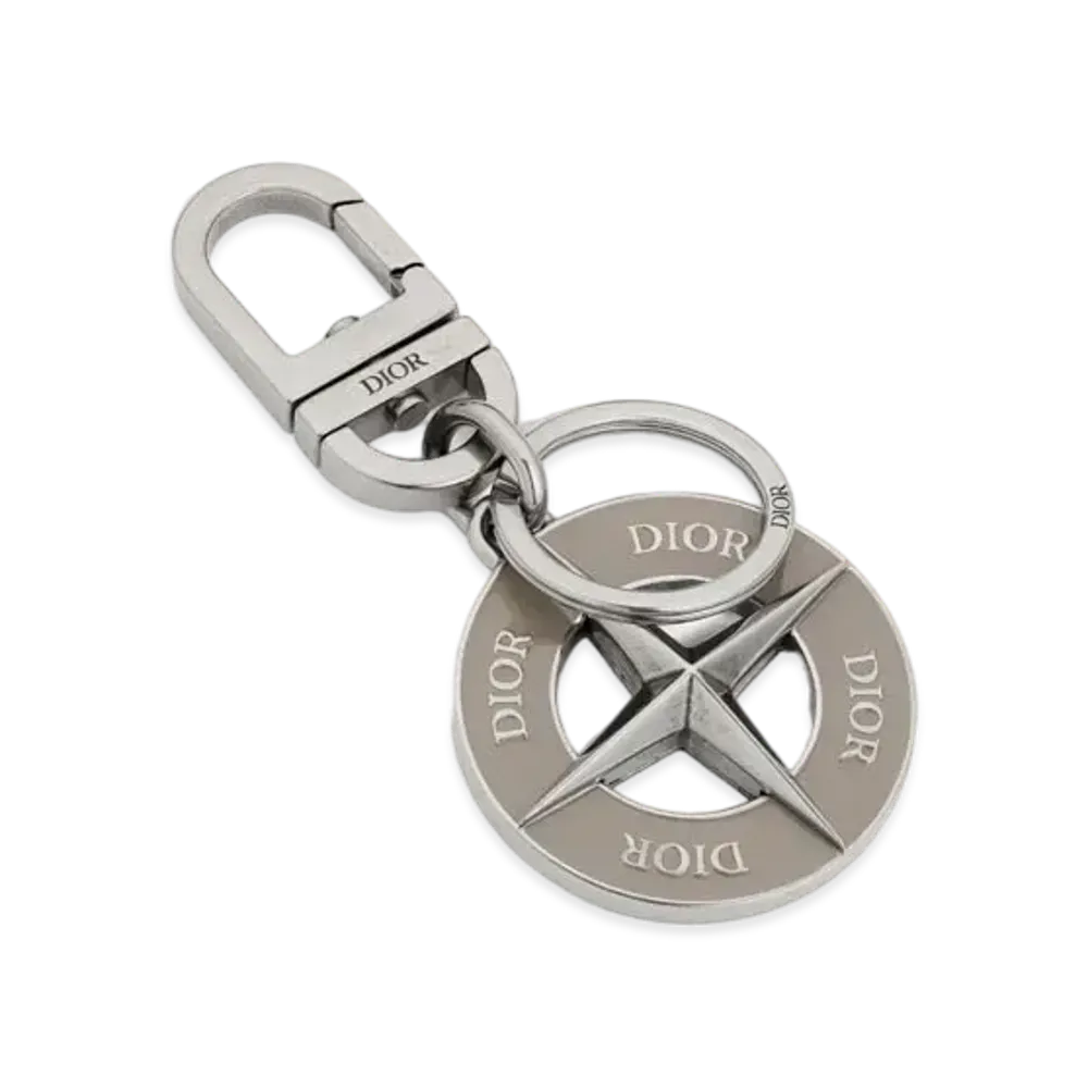 Dior x Stone Island Key Holder Brass and Enamel "Gray"