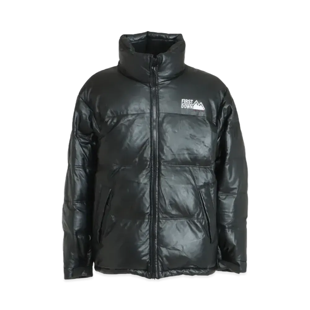 FIRST DOWN RAMNAPPA LEATHER DOWN JACKET "Black"