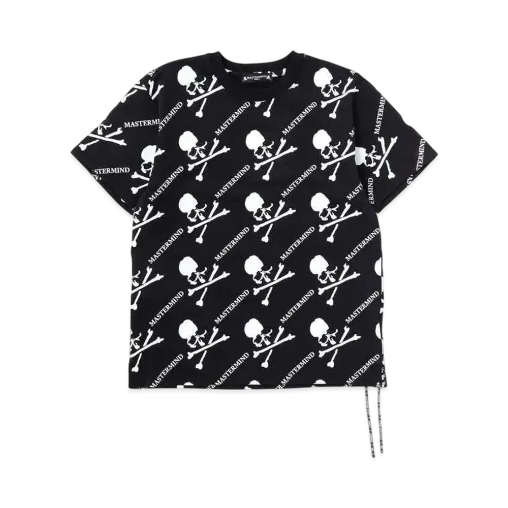 mastermind WORLD All Over Print SS Crewneck "Black"