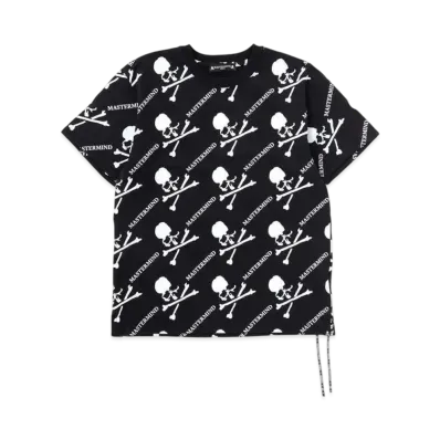 mastermind WORLD All Over Print SS Crewneck "Black"