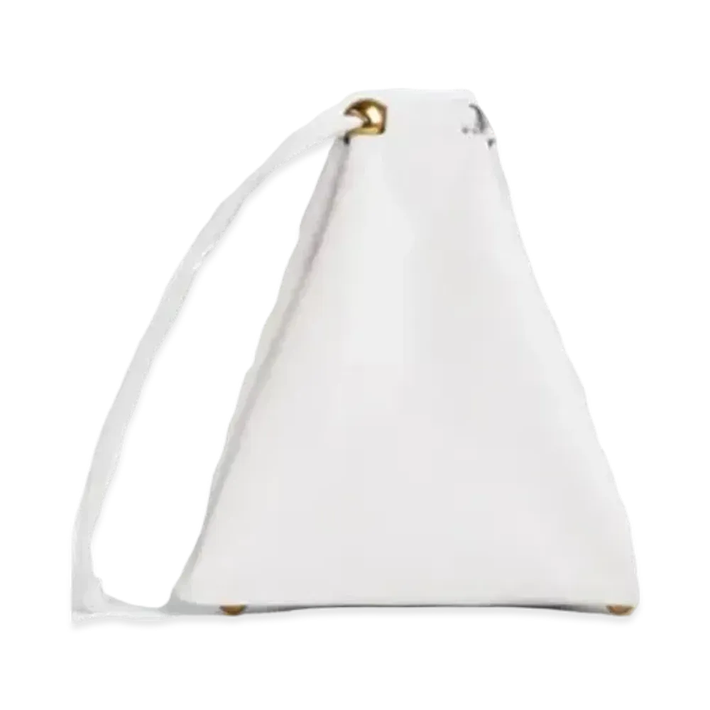 Bottega Veneta Lambskin Pouch Clutch "White"