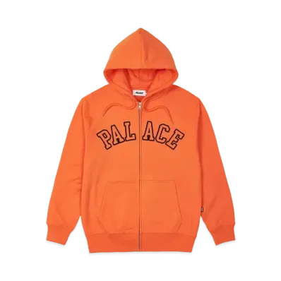 PALACE Outline Arch Zip Hood "Tiger Orange"