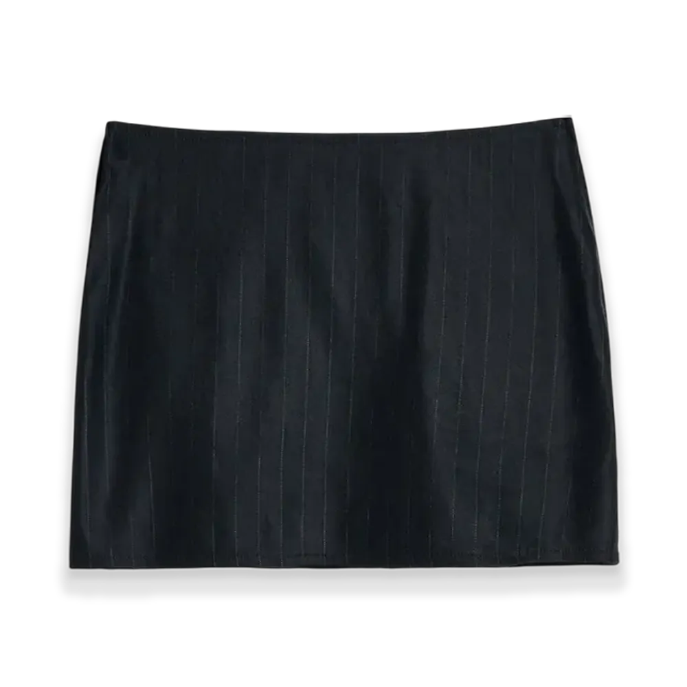 OUR LEGACY Mini Skirt "Night Covert Flex Pinstripe"