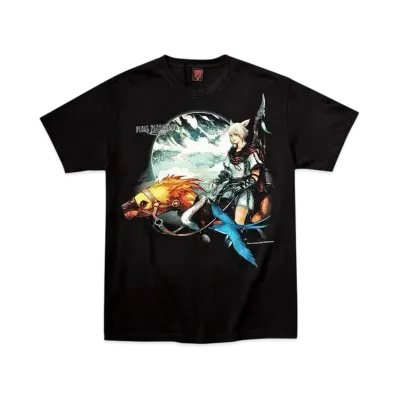 Geeks Rule x FINAL FANTASY XIV 15 Silkscreen Printing T Shirt "Black"