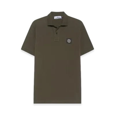 Stone Island 2SC17 Stretch Cotton Pique Polo Shirt - 23FW "Olive Green"