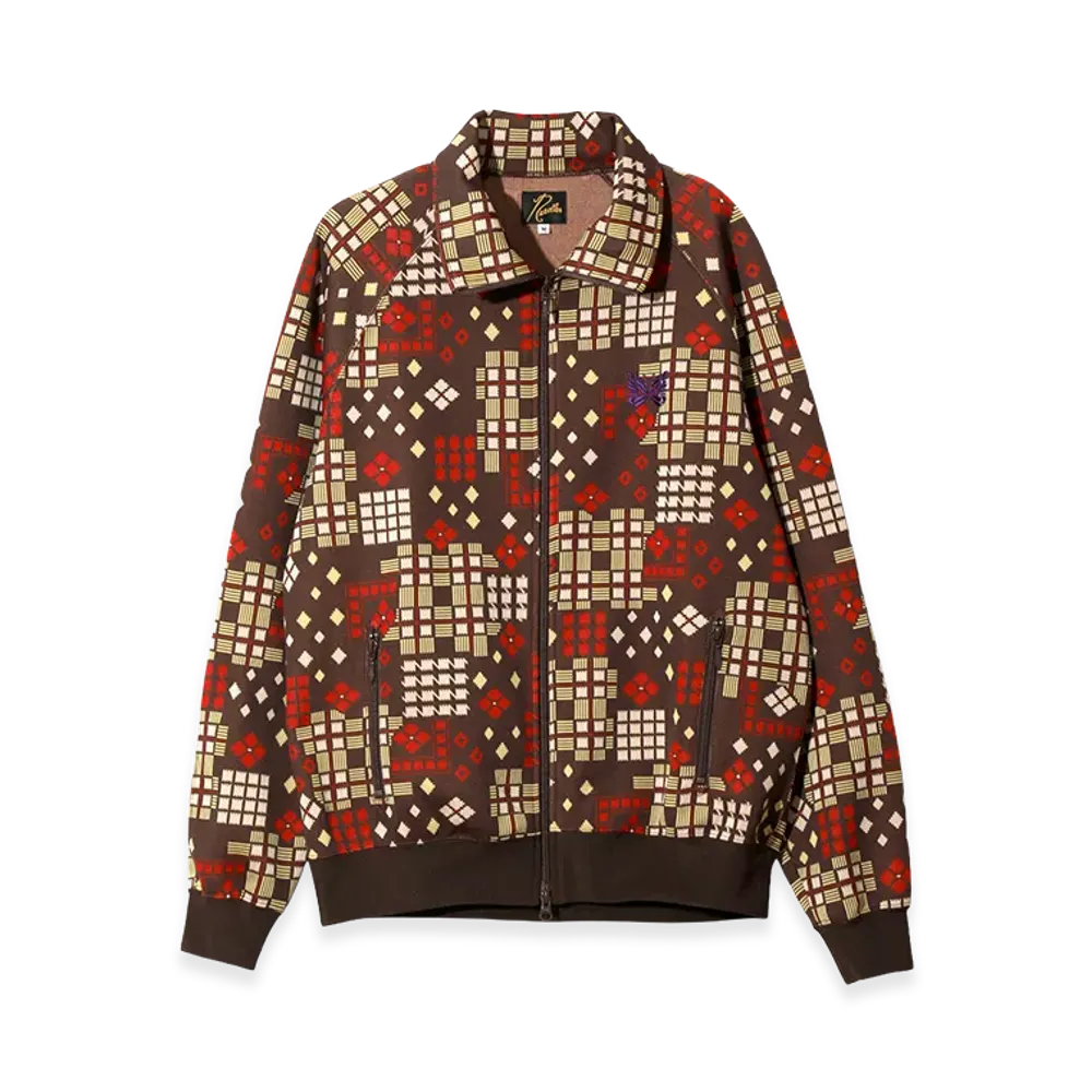 NEEDLES Track Jacket Poly Jacquard "Brown"