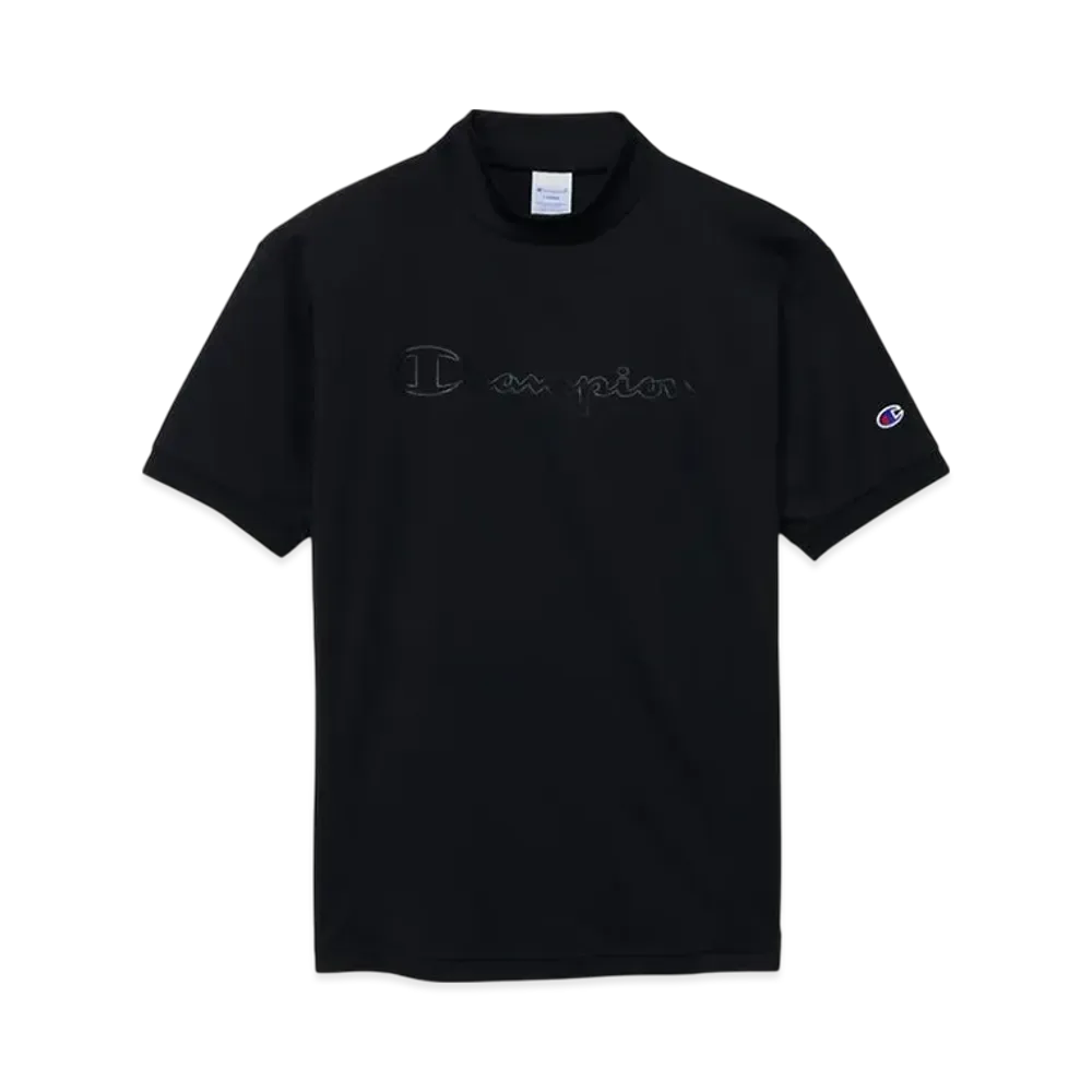 Champion Short Sleeve Mock Neck Shirt 25SS "Black"