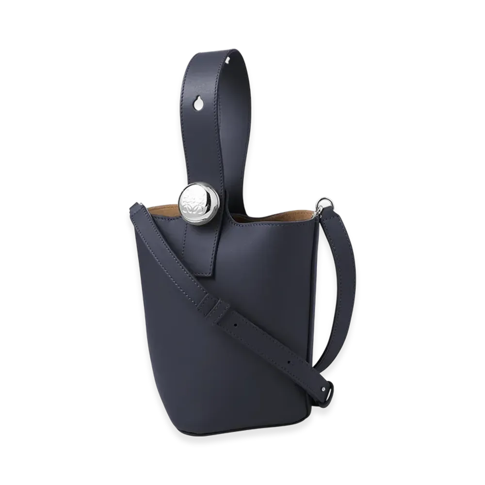 LOEWE Pebble Bucket Bag Mini "Abyss Blue"