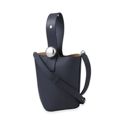 LOEWE Pebble Bucket Bag Mini "Abyss Blue"