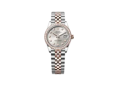ROLEX Datejust 31mm Oystersteel & Everose Gold Diamond 278381RBR "Silver"