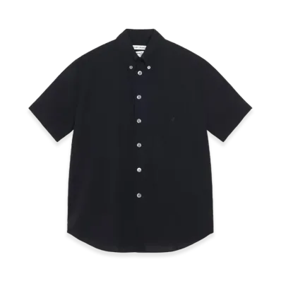 Stussy x Our Legacy Work Shop Borrowed Shirt Short Sleeve "Black Clean Seersucker"