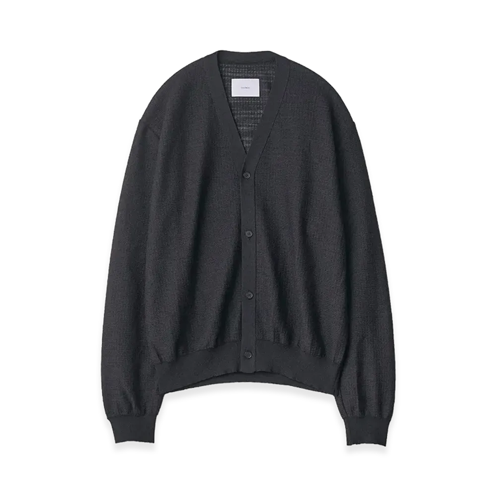ssstein Slub Cotton Knit Cardigan "Black"