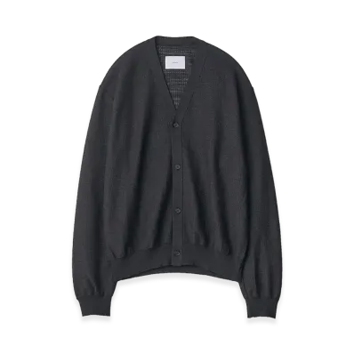 ssstein Slub Cotton Knit Cardigan "Black"