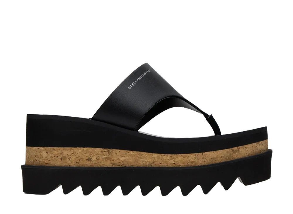 STELLA McCARTNEY Women's Sneak-Elyse Platform Thong Sandals "Black"