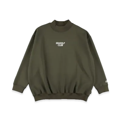 WIND AND SEA Mock Neck Ponch L/S Tee "Olive"