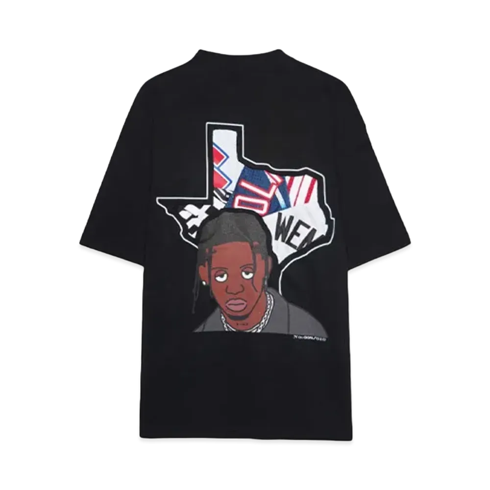 RISA x CIVIATELIER TEXAS LA FLAME TEE -008/010- "BLACK"