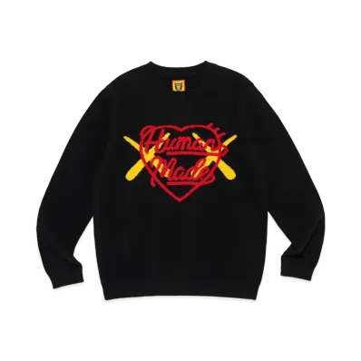 HUMAN MADE x KAWS Made Knit Sweater Kids "Black"