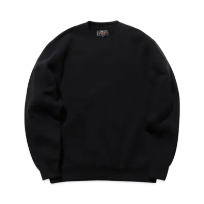 BEAMS Sweat Crew Raised Back "Black"