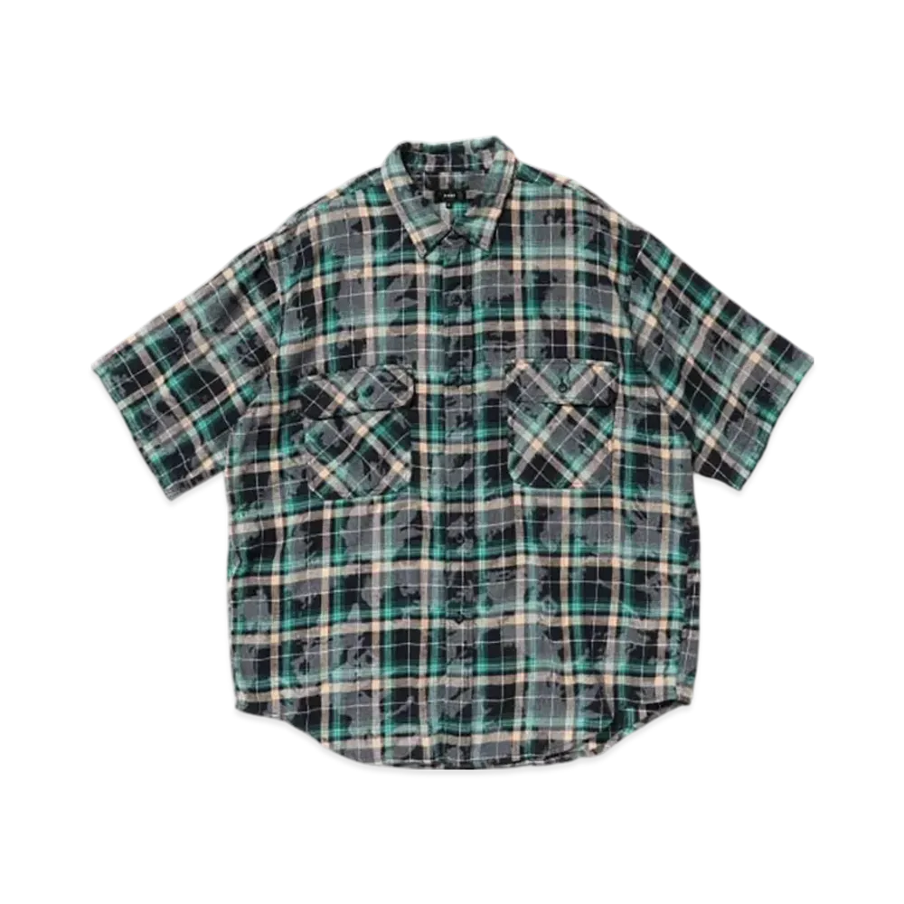 BEAMS Fade Work Check Shirt "Navy"