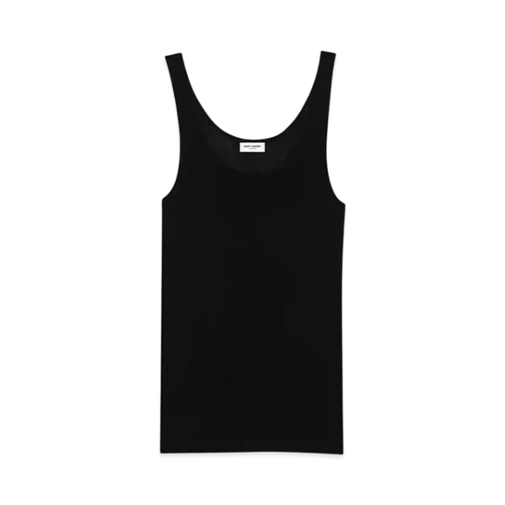 Saint Laurent Women's Tank Top in Jersey "Black"