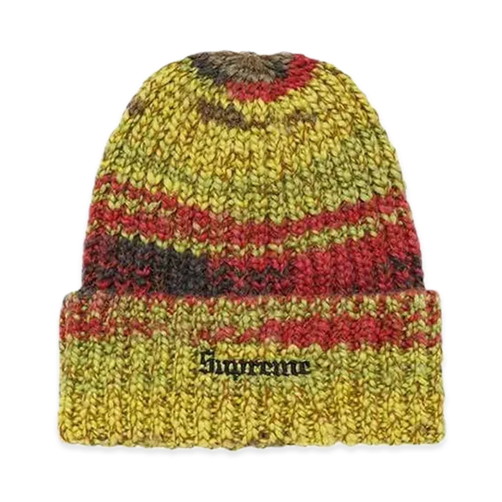 Supreme Space Dye Stripe Beanie "Yellow"