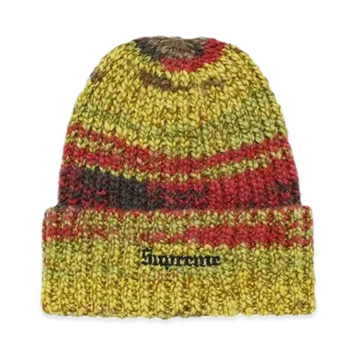 Supreme Space Dye Stripe Beanie "Yellow"