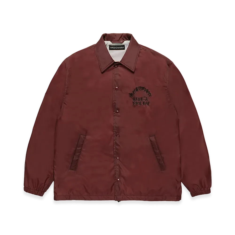 WACKO MARIA Coach Jacket "Burgundy"