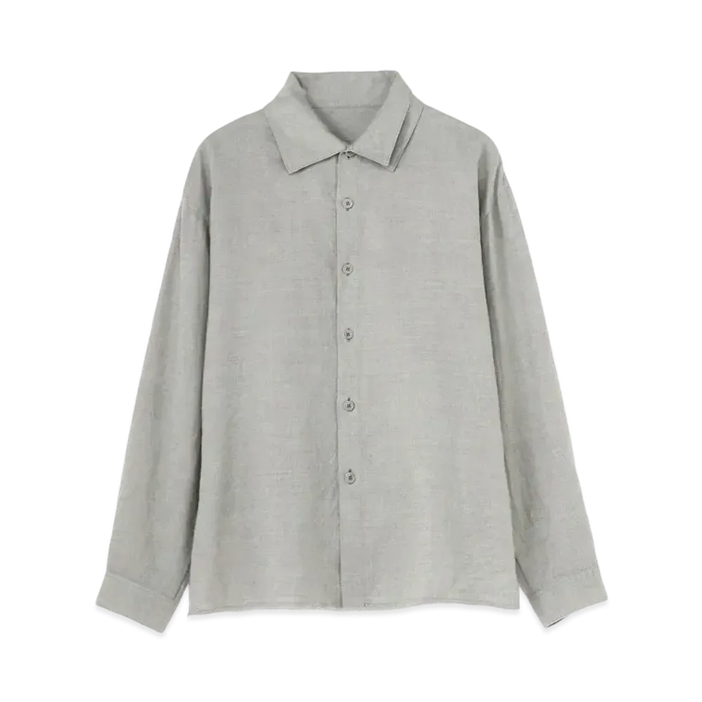 Yohji Yamamoto Y's LINEN WOOL LONG SLEEVE SHIRT "Gray"