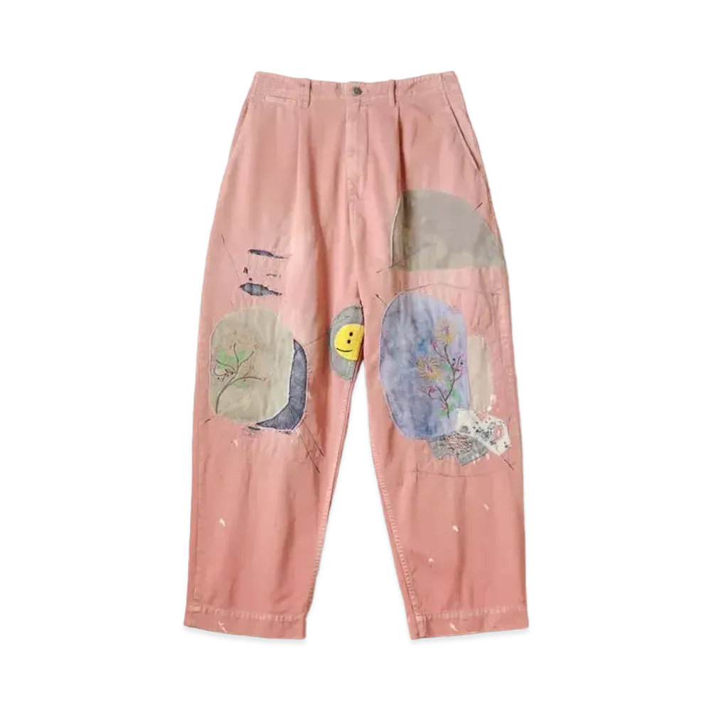 KAPITAL Katsuragi High Waist Neem Pants "Pink"