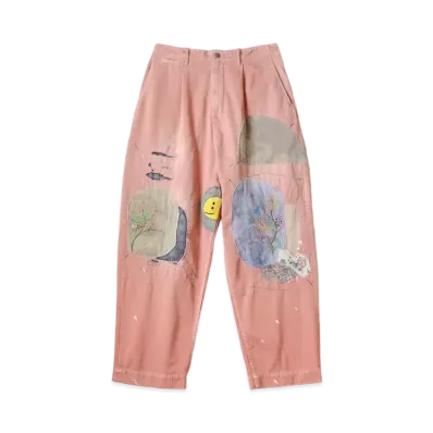 KAPITAL Katsuragi High Waist Neem Pants "Pink"