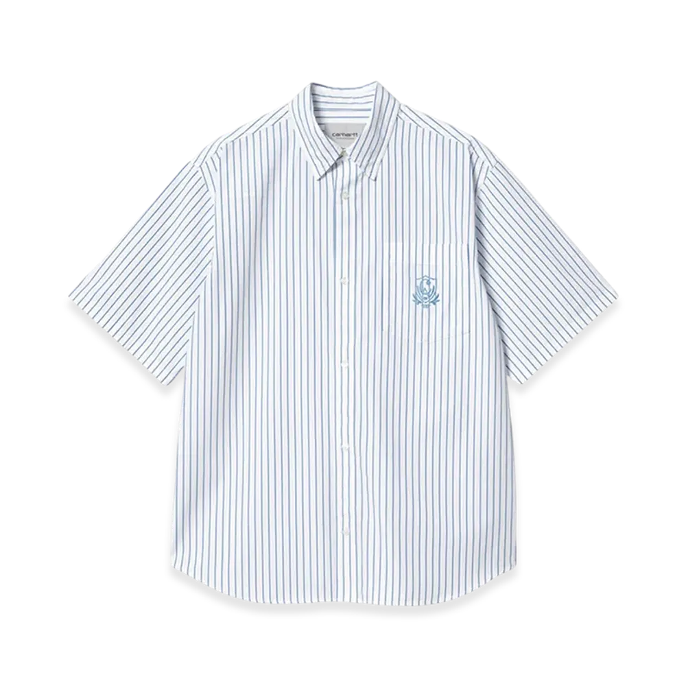Carhartt WIP Linus Stripe Short Sleeve Shirt "Bleach"