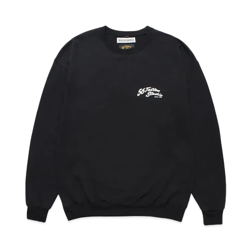 WACKO MARIA 56 TATTOO STUDIO / Sweat Shirt "Black"