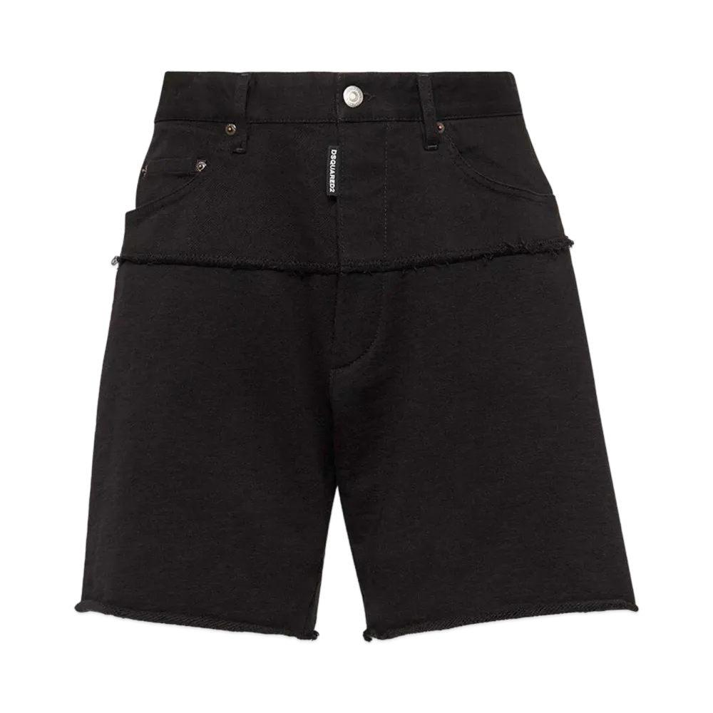 Dsquared2 Dyed Big Boxer Fit Shorts "Black"