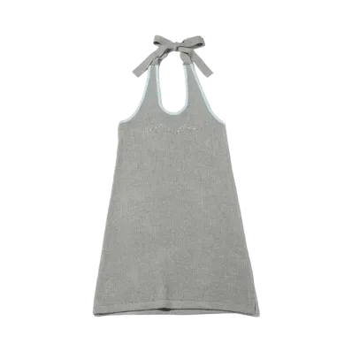 atmos pink Halter Neck Knit Mini Dress "Gray"