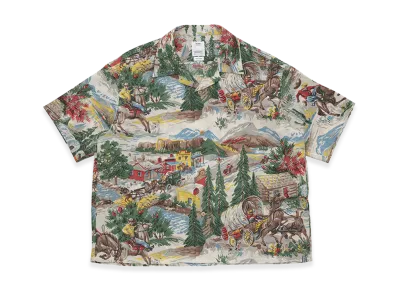 visvim Crosby Shirt S/S (Washi Chirimen) "Ivory"