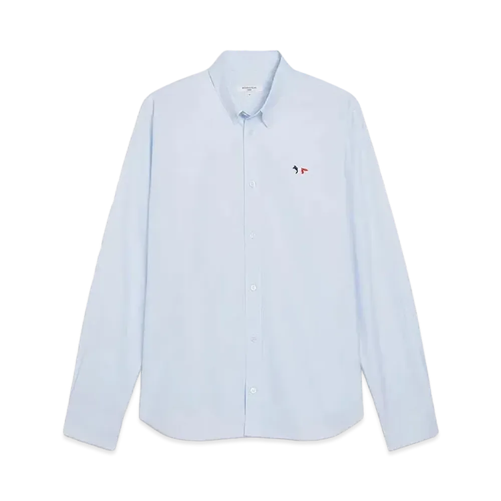 Maison Kitsune Tricolor Fox Patch Classic Shirt "Light Blue"