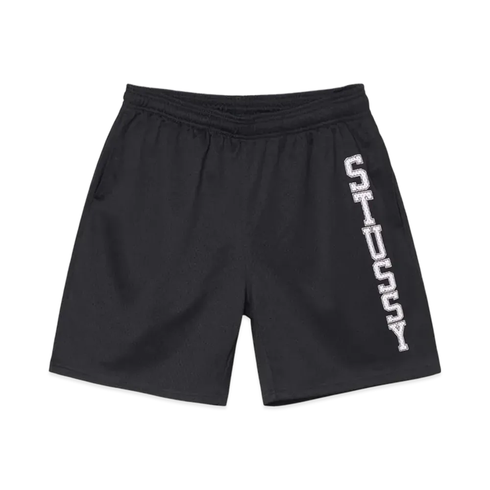Stussy Collegiate Mesh Shorts "Black"