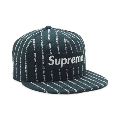 Supreme Text Stripe New Era® "Green"