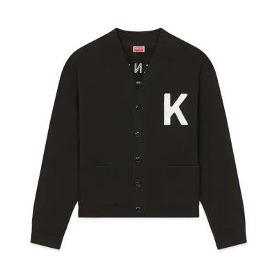 KENZO 'ELEPHANT' Embroidery Cardigan "Black"
