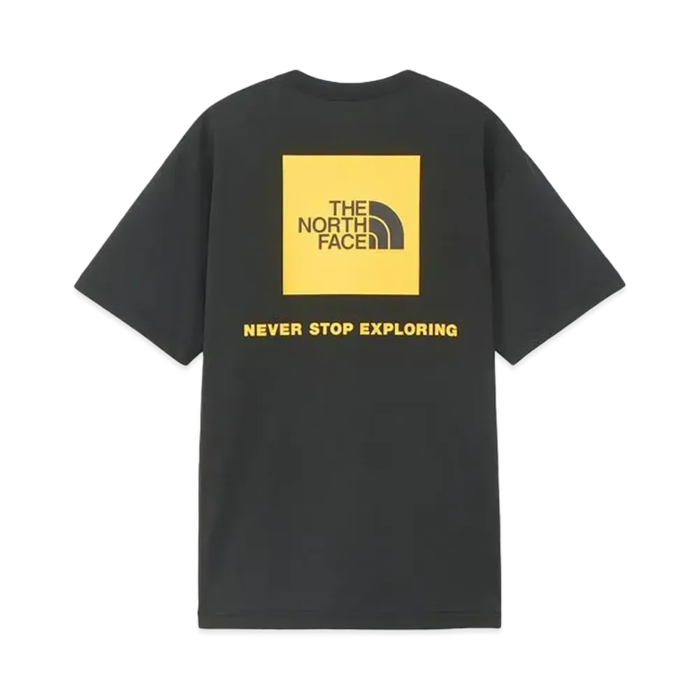 The North Face Short Sleeve Back Square Logo Tee (Men's) "Black x Summit Gold"