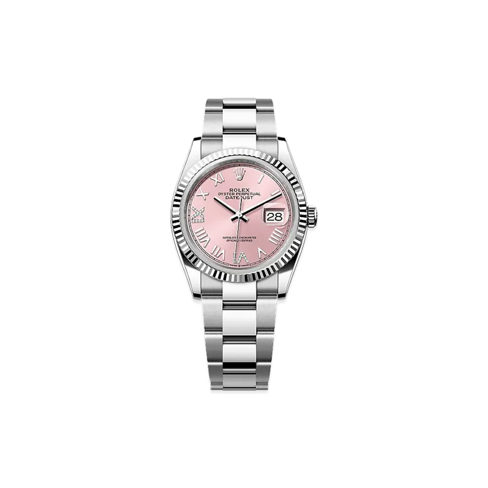 ROLEX Datejust 36 Oystersteel & White Gold "Pink"