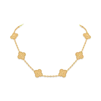 Van Cleef & Arpels Vintage Alhambra necklace 10 motifs "18K Yellow gold"